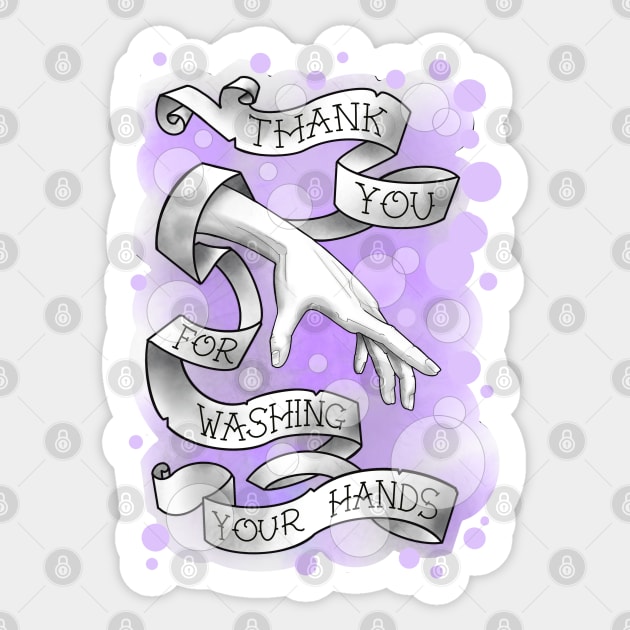 wash your hands, lilac bubbles Sticker by weilertsen